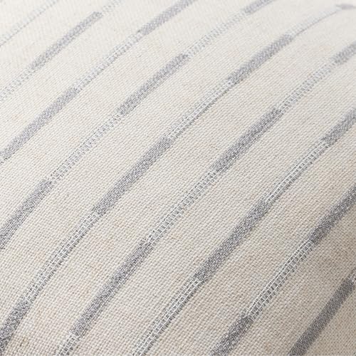 Set of 2 Throw Pillow Covers 20x20 Linen Decorative Couch Pillow Cases Neutral Beige Farmhouse Textured Square Accent Pillow Covers for Living Room Sofa Bedroom, Grey - color: Grey, size: 20" x 20" (Pack of 2)