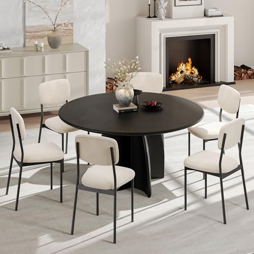 Einhomn Upholstered Dining Chairs Set, Modern Stackable Dining Room Chairs with Soft Velvet Backrest, Kitchen Chairs with Sturdy Metal Legs for Living Room, Restaurant, Set of 2,Cream Beige - color: Cream Beige
