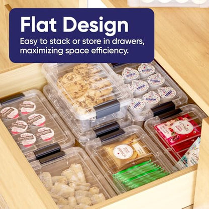Superio Mini Storage Container Plastic Crayon Box Art Supplies and Sewing Case Stackable Clear Small Organizer for Beads, Stationery, Chalk, and Food, 0.7 Quart, 8 Pack - size: 0.7 Quarts, style: 8 Pack