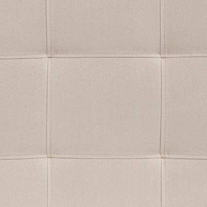 EMMA + OLIVER Beige Full Quilted Tufted Headboard | Adjustable Bed Rail Slots, Fabric Upholstered - color: Beige, size: Full