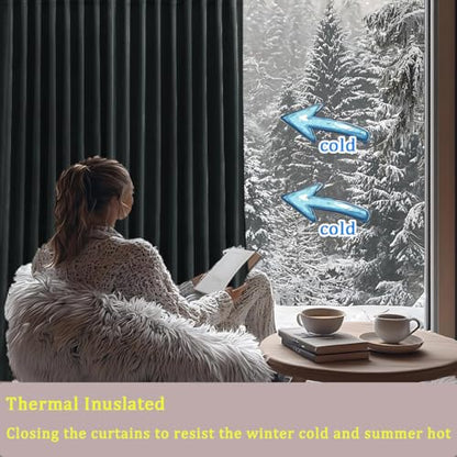 Timeper Black Velvet Curtains 90 inches 2 Panels,Blackout Curtains for Bedroom Living Room Thermal Insulated Luxury Super Soft Window Drapes,Back Tab & Rod Pocket,W52 x L90 inches - color: Black, size: 52"W x 90"L (Pack of 2)