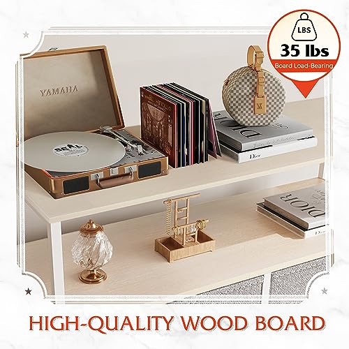 WLIVE 8 Drawer Fabric Dresser Open Shelves, Tall Bedroom Chest, Light Grey | Light Grey 8 fabric drawers plus open shelves, steel frame with wood top, great for bedroom closet entryway and dorm storage - color: Light Grey, style: Raised Shelves