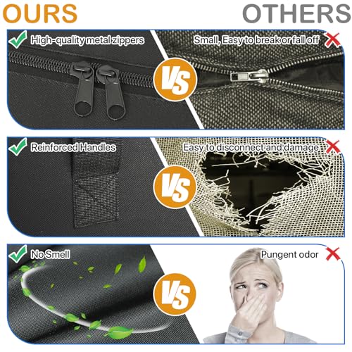 Folding Card Table Storage Bag, Large 35" L x 18" H x 4" W Waterproof Bag for Square 34" Folding Table 600D Heavy Duty Foldable Table Carry Bag, Black