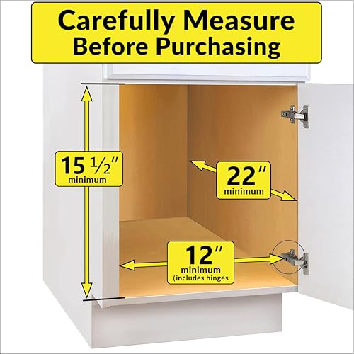 LYNK PROFESSIONAL® SELECT™ Pull Out Under Sink Kitchen Cabinet Organizer - 11.5 in. x 21 inch deep Drawer - Sliding Shelf Organizer and Undersink Storage Shelves - Lifetime Ltd. Warranty – Chrome - color: 11.5"W x 21"D Wood