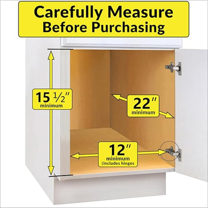 LYNK PROFESSIONAL® SELECT™ Pull Out Under Sink Kitchen Cabinet Organizer - 11.5 in. x 21 inch deep Drawer - Sliding Shelf Organizer and Undersink Storage Shelves - Lifetime Ltd. Warranty – Chrome - color: 11.5"W x 21"D Wood