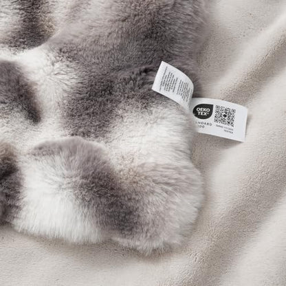 Faux Fur Throw Blanket, Ultra Soft Fuzzy Plush Bubble Blanket for Couch, Bed & Living Room, 60"x80", Tie-dye Grey - color: Tie-dye Grey, size: 60" x 80"