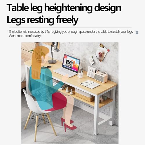 Game Table Study Table Computer Table Work Table Computer Table Desk Home Bedroom Simple Long Table Wall Side Work Table 140 * 40 * 74cm Double/2