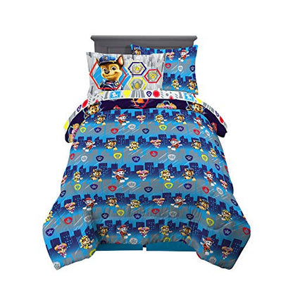 Franco Kids Bedding Super Soft Comforter and Sheet Set with Sham, 5 Piece Twin Size, Paw Patrol Movie - color: Paw Patrol Movie, size: Twin