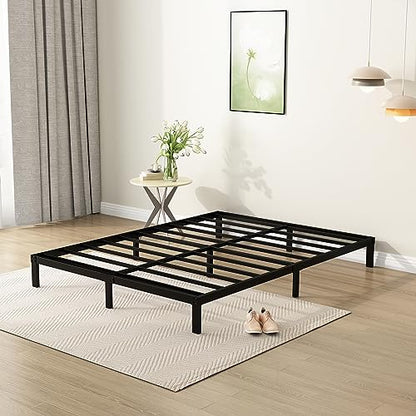 DiaOutro 7 Inch Queen Bed Frame Heavy Duty Low Profile Metal Platform | Steel Slats Platform No Box Spring Needed Mattress Foundation, Easy Assembly, Noise Free - size: Queen, style: 7 Inch