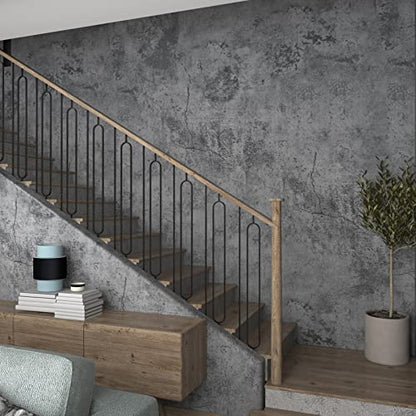 3yecao 31"×354" Extra Wide Thick Blue Grey Black Concrete Wallpaper Peel and Stick 3D Vinyl Textured Faux Concrete Contact Paper Gray Waterproof Cement Wall Sticker for Bedroom Bathroom Living Room - color: Grey Blue, size: 31" x 354"