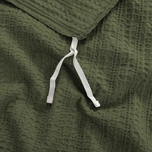 Dreamology Full Duvet Cover, Waffle Duvet Cover Full, 100% Cotton Waffle | Duvet Covers with Zipper Closure, Soft Textured & Breathable Duvet Cover Set,Bedding Duvet Cover Set 3 Pieces (Green) - color: Green, size: Full