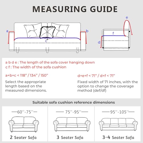 Sherpa Fleece Couch Cover for 2 Cushion Sofa, Beige, 71" x 118" – Pet Proof Sofa Covers, Heavy Duty, Scratch Resistant, Pet Friendly Furniture Cover – Easy Install, Machine Washable - color: Stripe 2 White, size: 71" x 118"