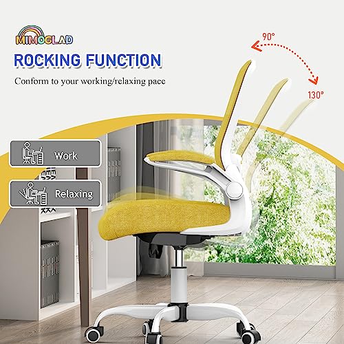 Mimoglad Ergonomic High Back Mesh Office Chair, Adjustable Lumbar Support, Thickened Seat Cushion (Modern, Jasmine) - color: Jasmine