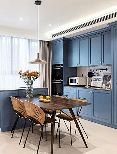 394''x17.7'' Blue Peel and Stick Wallpaper Contact Paper Modern Self Adhesive Wall Paper Removable Renter Friendly Textured Solid Color Shelf Cabinet Vinyl Roll (394''x17.7'',Blue Grey) - color: Blue Grey, size: 17.7" x 394"