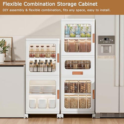 VECELO 3-Tier Narrow Bathroom Storage Cabinet with Drawer, Movable Wheels, Adjustable Shelves, Anti-Tip, Slim, for Small Space, Kitchen, Laundry, White - size: 1 Drawer
