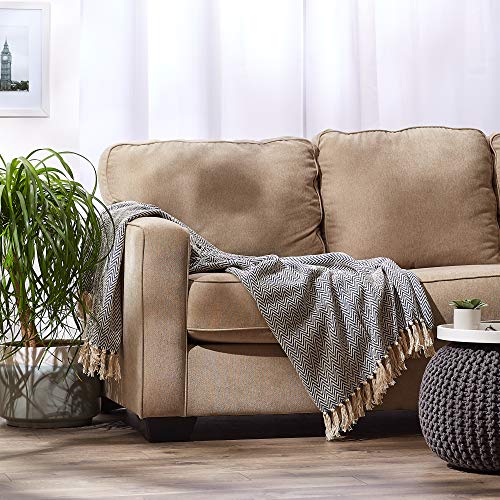 DII Chevron Throw Collection Handloomed Cotton, 50x60, French Blue - color: French Blue, size: 50x60"
