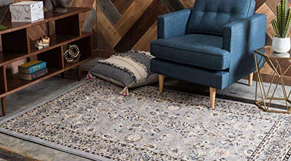 Unique Loom Sialk Hill Collection Area Rug - Washington (2' 2" x 3' 1" Rectangle, Gray/ Black) - color: Gray/Black, size: 2'2" x 3'1" (Rectangular)