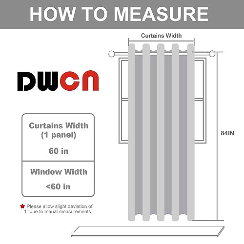 DWCN Room Divider Curtain - Extra Wide Blackout Curtain for Sliding Glass Door, Living Room, Bedroom Partition and Shared Office Space, 1 Grommet Curtain Panel, 5ft Wide x 7ft Tall, Greyish White - color: Greyish White, size: 60"W x 84"L (Pack of 1)