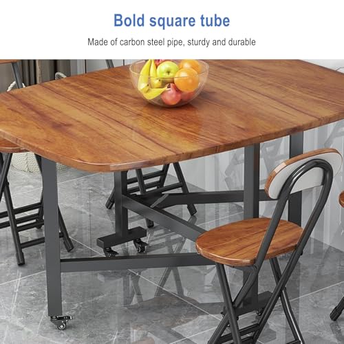Multifunction Table Drop Leaf Dining Table, Foldable Kitchen Table Multifunction Space Saving Table For Dining Room Home Office, Easy To Fold And Unfold, Multifunction Expandable Table(Black,120x70x75 - color: Black, size: 120x70x75cm