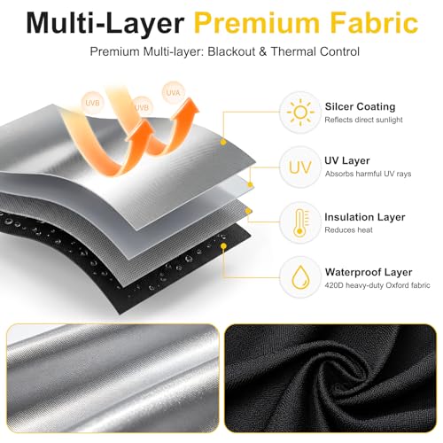 Serlmwnt 100% Blackout Bedroom Curtains, No-Drill, Customizable Blackout Curtains (Suitable for Bedrooms, Home Theaters, RVs) (57" W x 79" H) - size: 57" W x 79" H