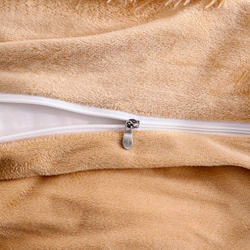 Faux Fur Velvet Fluffy Bedding Duvet Cover Set Down Comforter Quilt Cover with Pillow Sham, Ultra Soft Warm (Twin, Camel) - color: Camel, size: Twin