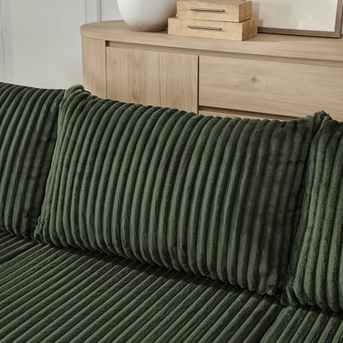 Compact Modular Sectional Sofa, Foam, Green, Space-Saving Design, No Assembly Required - color: Green, size: 42x18x17