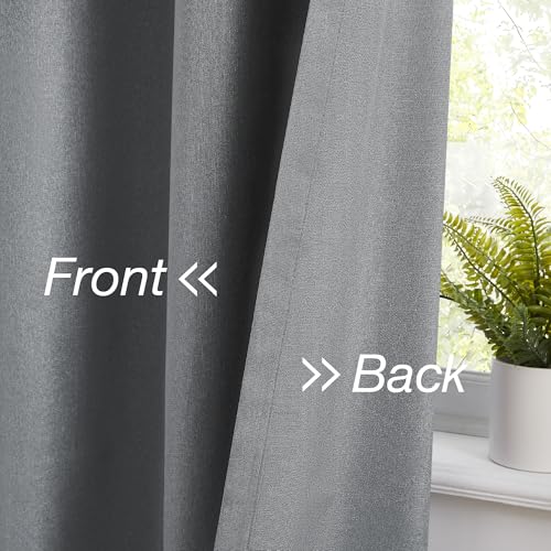 KangBang Gray Blackout Linen Curtains 120 Inches Long 10 FT | Thermal Insulated, Sound Dampening, Lightweight Draperies with Grommet, For Living Room Kitchen, 52x120 Inch, Grey, 2 Panels - color: Grey, size: 52"W x 120"L (Pack of 2)