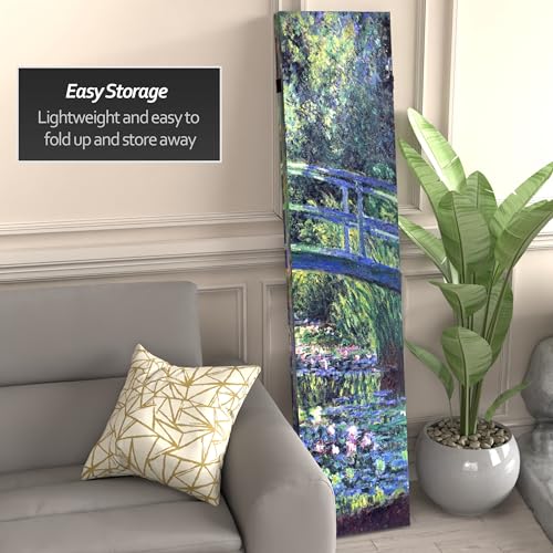 Red Lantern 6 ft. Tall Double Sided Works of Monet Canvas Room Divider - Water Lily/Garden - color: Water Lily/Garden