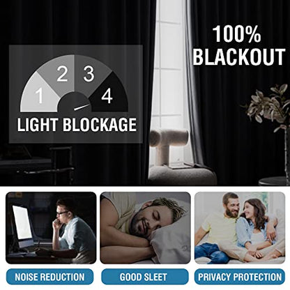 H.VERSAILTEX 100% Blackout Curtains for Bedroom Thermal Insulated Black Out Living Room Curtains 84 inch Long Noise Reducing Window Curtains with Black Liners 1 Panel, 52x84 Inch, Dark Teal - color: Blackout Dark Teal, size: 52"W x 84"L (Pack of 1)