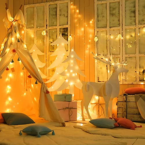 Christmas Twinkle Lights, 72 Ft 200 LED Twinkle String Lights, Fairy Light with Plug in, Copper Wire String Lights for Bedroom Party Christmas Tree Warm White - color: Warm White-Twinkle, size: 1Pack - 200 LEDs