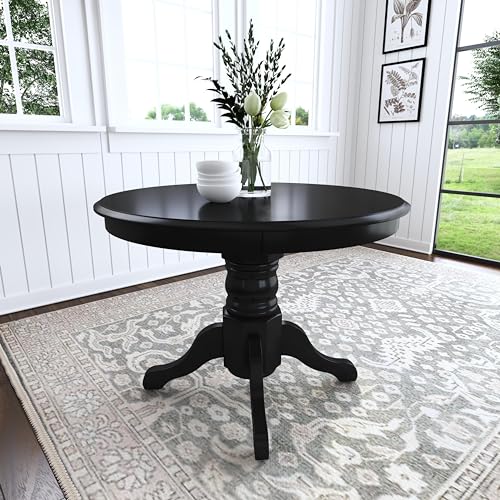 Homestyles Blair Black Round Dining Table, 42"