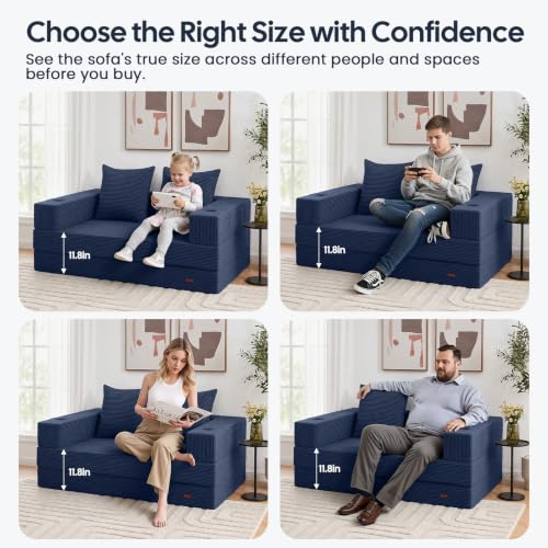 COMAX Futon Sofa Bed, Convertible Sofa Bed, Folding Boneless Couches