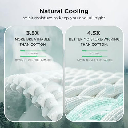 Bedsure Cooling Cotton Waffle Throw XL Blanket - Lightweight Breathable Blanket of Rayon Derived from Bamboo for Hot Sleepers, Natural, 50x70 Inches - color: 01 - Natural, size: Throw XL (50" X 70")
