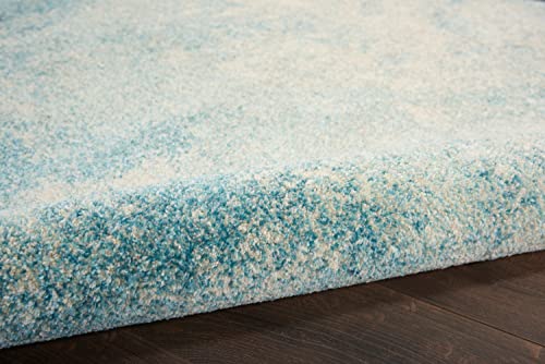Nourison Home Passion Navy/Light Blue 1'10'' x 6' Area-Rug, Modern, Abstract, Easy-Cleaning, Non Shedding, Bed Room, Living Room, Dining Room, Kitchen, (6' Runner) - color: Navy Light Blue, size: 1'10" x 6' (Runner)