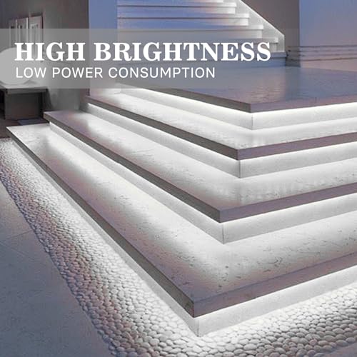 Pandery COB LED Strip Lights Cool White,24V Dimmable led Light Strip KIT with Remote and app Control,6000K 25FT/7.5m 8mmwide Ra>90 Cuttable Flexible Strip Lights for Bedroom,Wardrobe,Cabinet - color: 6000K Cool White, size: 25FT