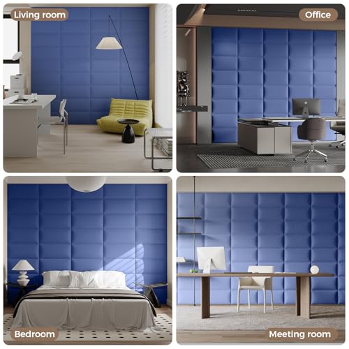 6-Piece Light Blue Linen Upholstered Headboard Twin Size, Wall Mounted Fabric Headboard, Serene Padded Panels for Coastal Bedroom - color: Linen - Light Blue