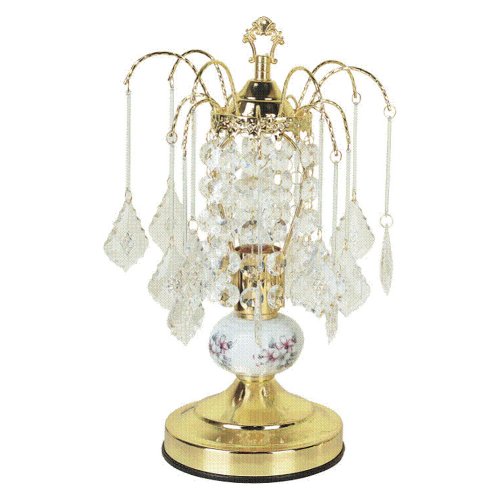 ORE International 3053 Ceramic Touch Accent Lamp, Gold