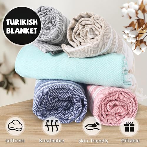 Extra Large Turkish Beach Towel Picnic Mat Throw Blanket Camping Mat Lightweight Oversized Giant Mexican Serape Baja Cobijas Mexicanas Para Mesa Lawn Patio Park Stadium Outside Festival Grass Hammock - color: Teal, size: Giant Large 82''x88''