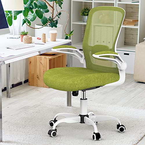 Mimoglad Ergonomic High Back Mesh Office Chair, Adjustable Lumbar Support, Thickened Seat Cushion (Modern, Green Pear) - color: Green Pear