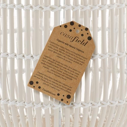 Casafield Indoor Planter with Stand, White Floor Planter with Wood Legs, Large Plant Pot Cover with Liner for Houseplants, Flower Pots and Trees - color: White With Natural Legs