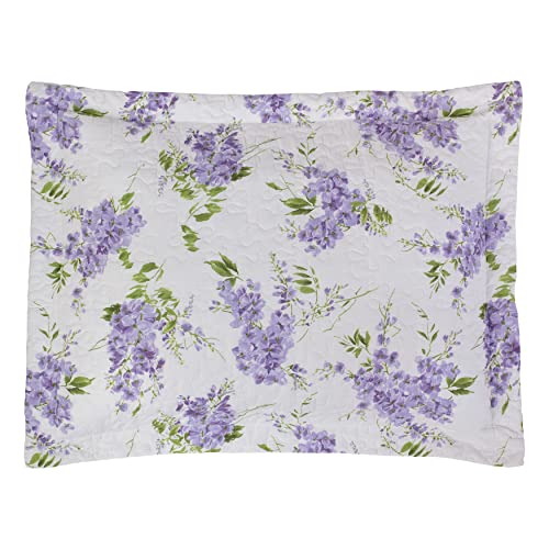 Laura Ashley – Twin Quilt Set, Soft & Lightweight Bedding with Matching Sham, Reversible Floral Room Decor, College Dorm Room Essentials (Keighley Purple) - size: Twin