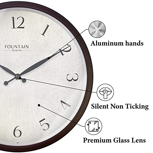 12" Silent Modern Farmhouse Wall Clock, Oil Rubbed Bronze | Battery Operated, Regular Arabic Numeral, Accurate & Easy to Read for Living Room, Bedroom, Kitchen & Home Office - color: Oil Rubbed Bronze, size: 12 Inch