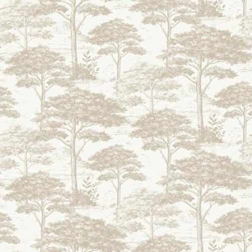Forest Tree Peel and Stick self Adhesive Wallpaper - 96''x32'' - color: X02, size: 96"x32"