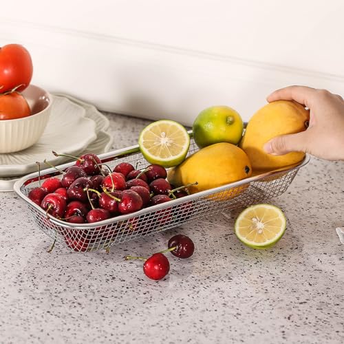 4Pack Stainless Steel Tumbler Cup Lid Organizer Inside Cabinet, Mason Jar Lid Holder, Rectangular Basket for Storage of Silverware, Chopsticks, straws and Utensils - style: SilverModern-4pack