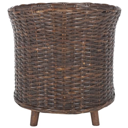 Safavieh Home Collection Omni Honey Barrel Chair - color: Brown/Black White Cushion