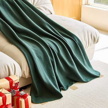 CAI TENG Blankets Throws Fleece Blanket Bulk Green Lightweight Warm Kids Blanket Soft Cozy Deco Christmas 50 x 60 Dog Blanket Bulk Fleece Fabric Blanket for Bed Sofa Couch Office Outdoor 6 Pack - color: Dark Green