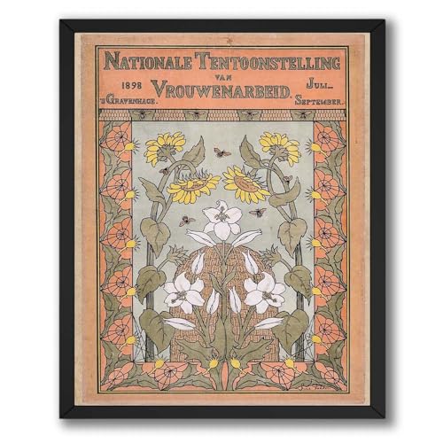 ALPINE INK CO. Vintage Floral Exhibition Poster - Historic European Flower Illustration for Living Room Bedroom Office Space - 8x10 Unframed Print - color: Style-04, size: 8"L x 10"W