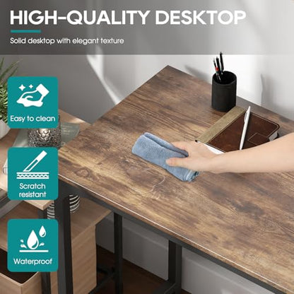 BestOffice Computer Desk,Home Office Desk, Modern Simple Style for Home Office Study Writing (Brown, 39 Inch) - color: Brown, size: 39 Inch