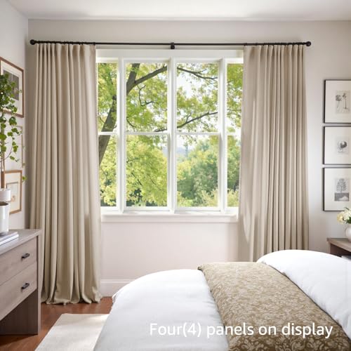 Extra Long Beige Velvet Curtains Rod Pocket 42×108 Inch 2 Panels | Soft Velvet, Room Darkening, For Tall Windows & High Ceilings, Light Shifting Texture, Elegant Drape, Cozy - color: R | Beige, size: 42"W x 108"L (Pack of 2)