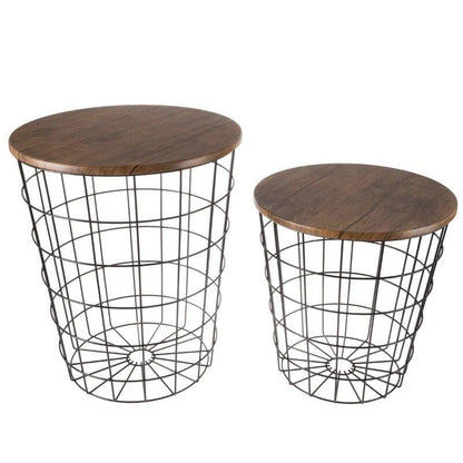 Modern Nesting end Tables with Storage